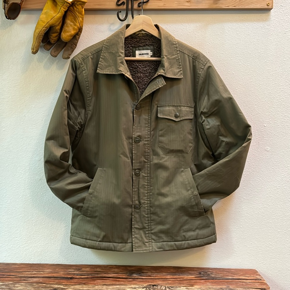 Taylor Stitch Lined Watts Jacket in Olive (size 40)
